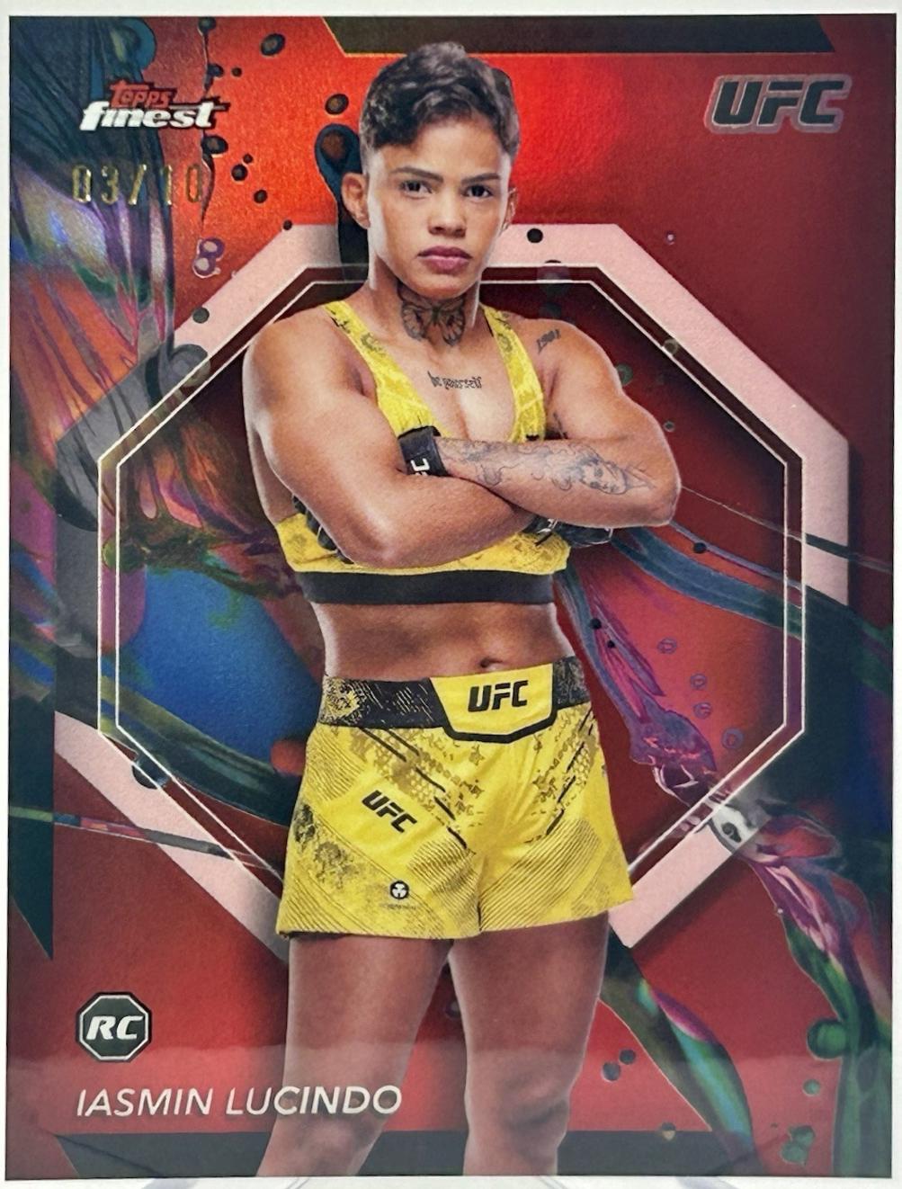 Iasmin Lucindo 2024 Topps Finest UFC Base Common #74 Red Refractor