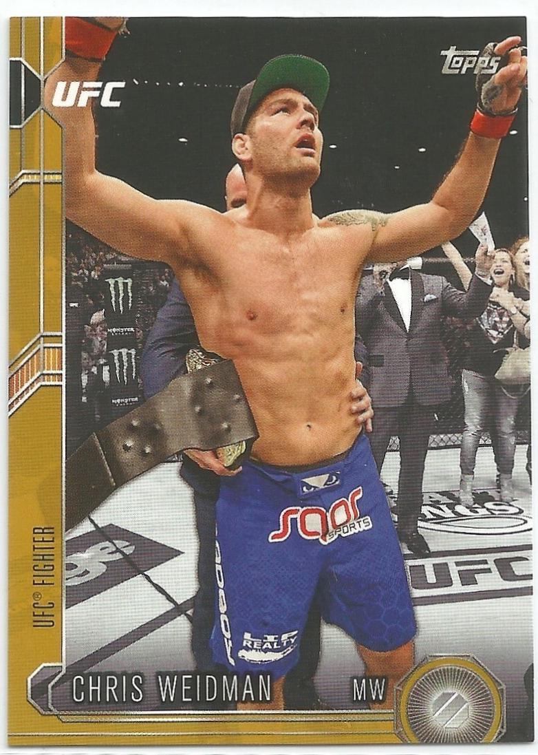 Chris Weidman 2015 Topps UFC Chronicles Base #120 Gold