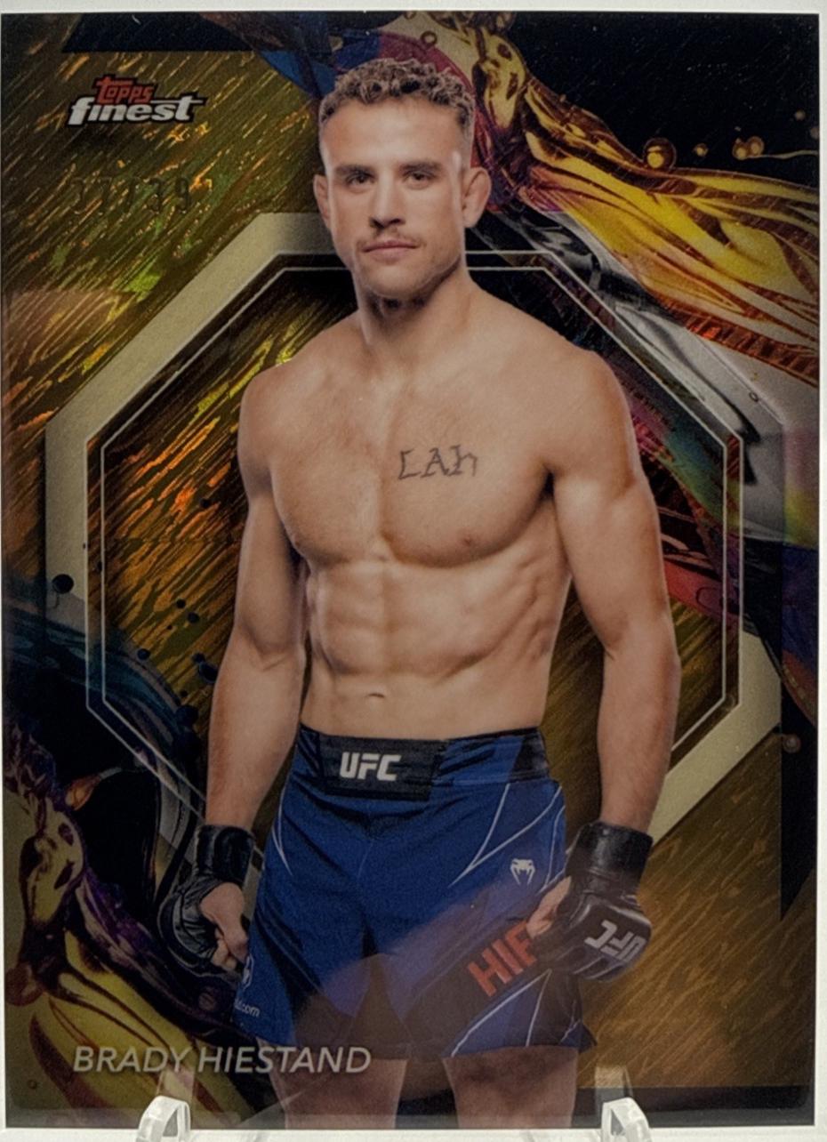 Brady Hiestand 2024 Topps Finest UFC Base Uncommon #162 Gold Shimmer Refractor