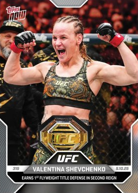 Valentina Shevchenko Topps Now UFC Base #14 Red Foil