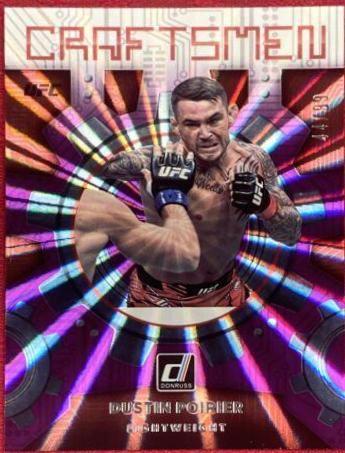 Dustin Poirier 2022 Panini Donruss UFC Craftsmen #12 Purple Laser
