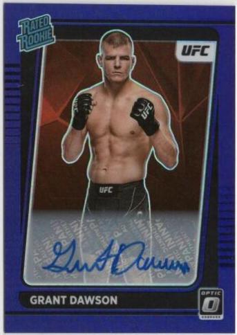 Grant Dawson 2022 Panini Donruss Optic UFC Base Rated Rookies Signatures #101 Purple