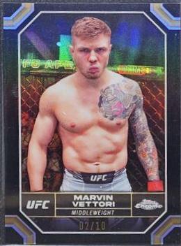 Marvin Vettori 2024 Topps Chrome UFC Base #125 Black Refractor