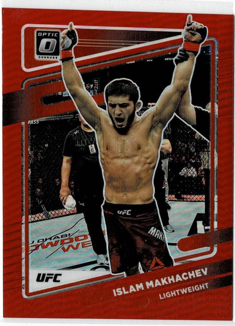 Islam Makhachev 2022 Panini Donruss Optic UFC Base #12 Red