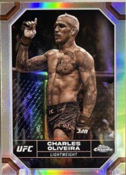 Charles Oliveira 2024 Topps Chrome UFC Base #42 Sepia Refractor
