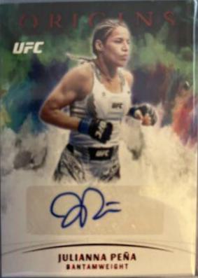 Julianna Peña 2022 Panini Chronicles UFC Origins Autographs #37 Red