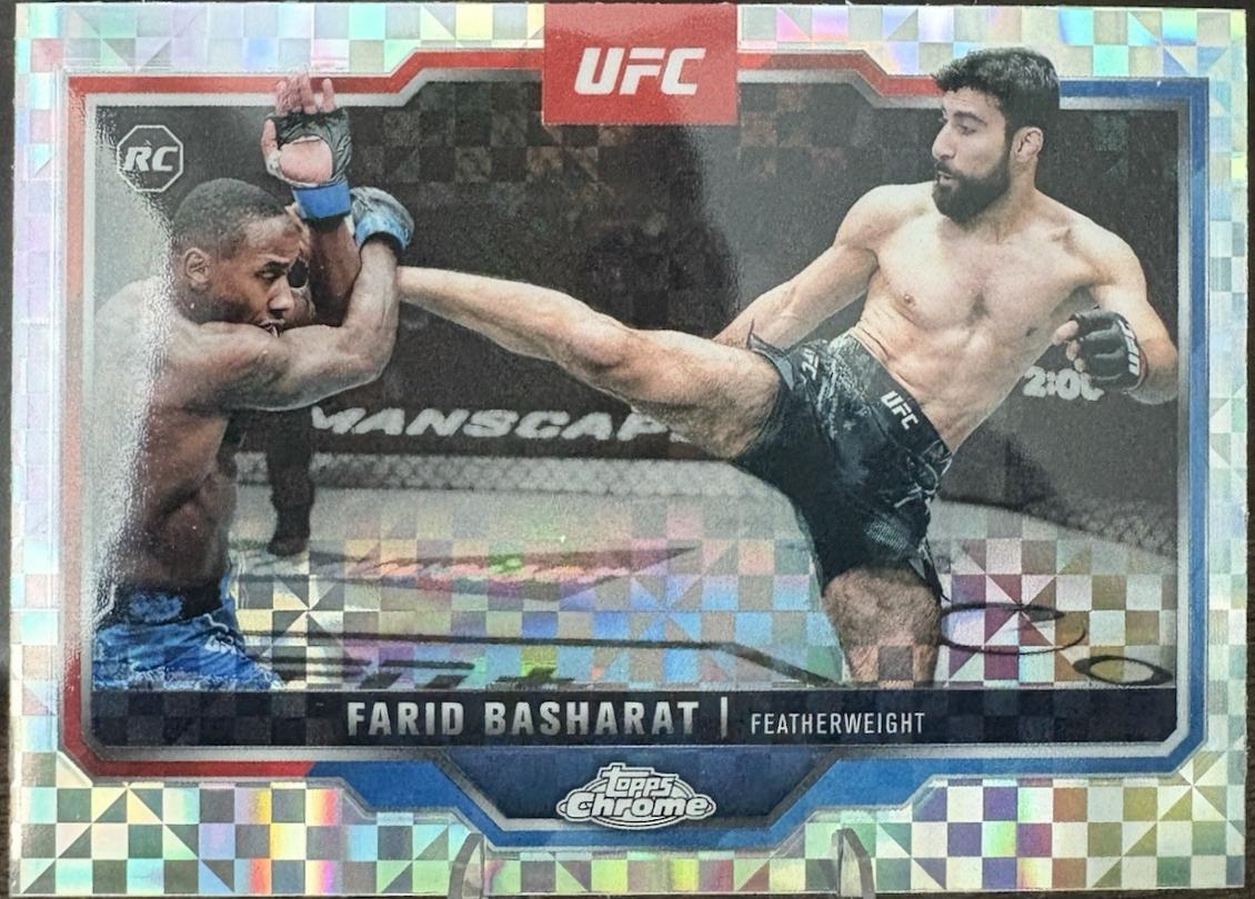 Farid Basharat 2025 Topps Chrome UFC Base #132 X-Fractor