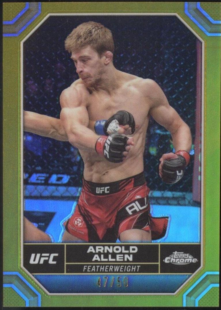 Arnold Allen 2024 Topps Chrome UFC Base #22 Gold Refractor