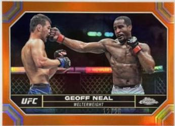 Geoff Neal 2024 Topps Chrome UFC Base #67 Orange Refractor