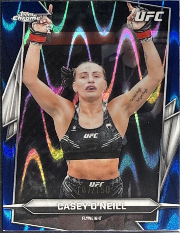Casey O'Neill 2026 Topps Chrome UFC Base #81 Blue Ray Wave Refractor