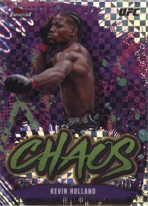 Kevin Holland 2024 Topps Finest UFC Chaos #CHA-19 Checkerboard Refractor