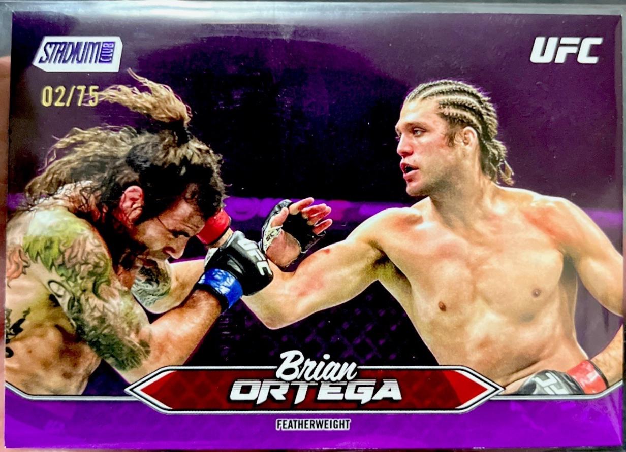 Brian Ortega 2025 Topps Stadium Club UFC Base #180 Purple