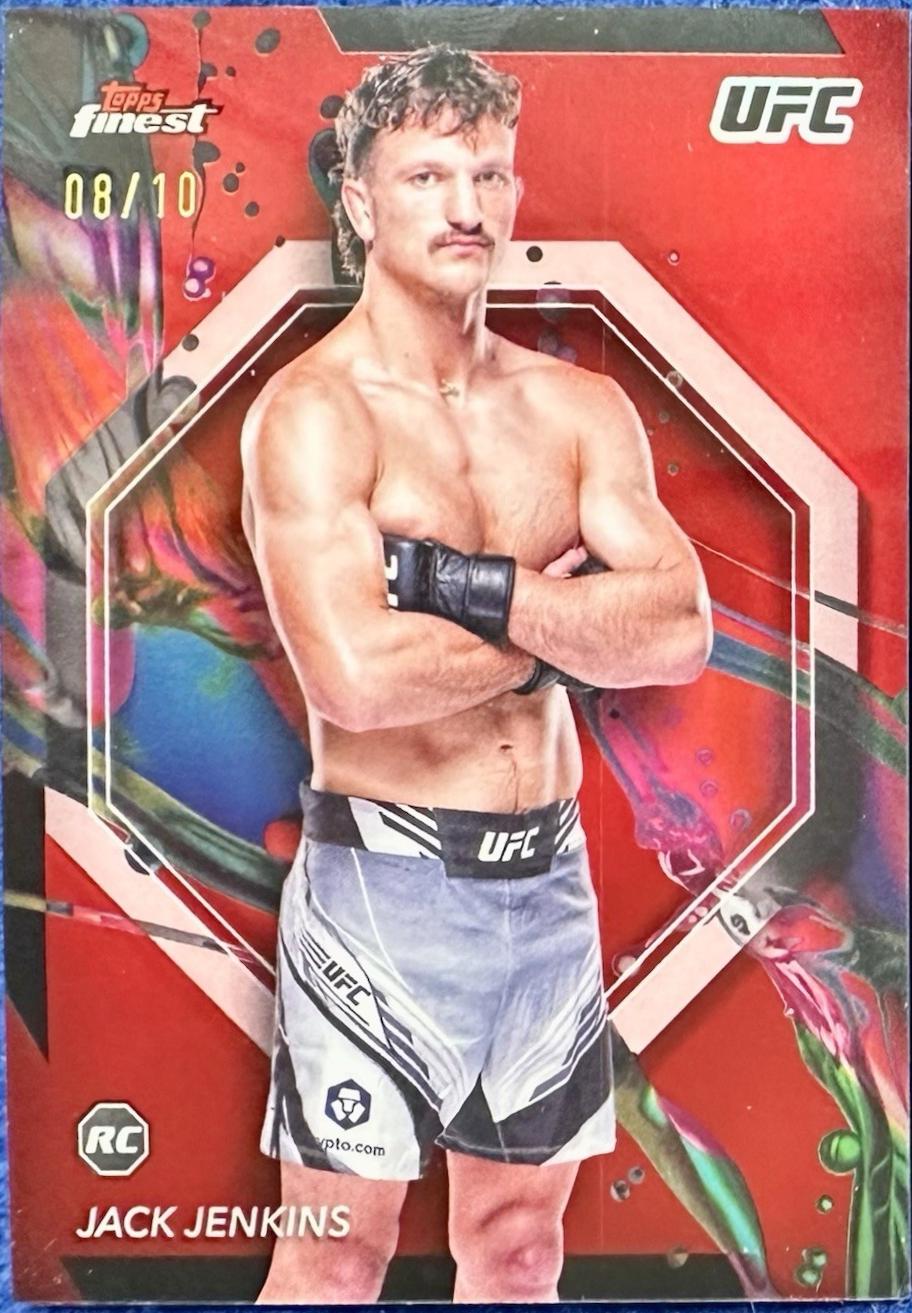 Jack Jenkins 2024 Topps Finest UFC Base Common #83 Red Refractor