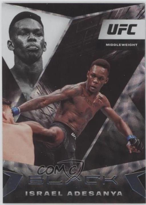 Israel Adesanya 2021 Panini Chronicles UFC Base Black #111 Asia