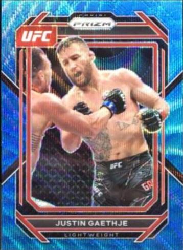 Justin Gaethje 2023 Panini Prizm UFC Base #110 Blue Wave