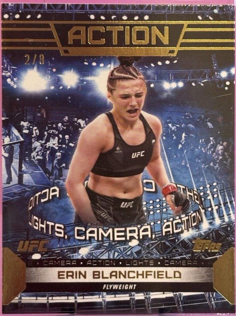 Erin Blanchfield 2024 Topps Knockout UFC Action (Lights, Camera, Action) #ACT-13 Gold