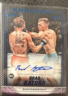 Brad Katona 2024 Topps Knockout UFC Knockout Autographs #KNA-BKA Blue