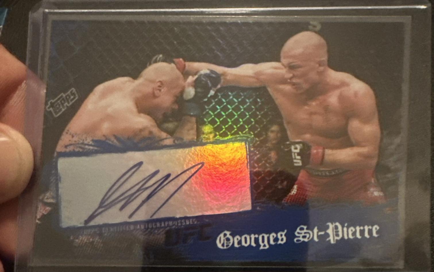 Georges St-Pierre 2010 Topps UFC Main Event Fighter Autographs #100 Red Ink