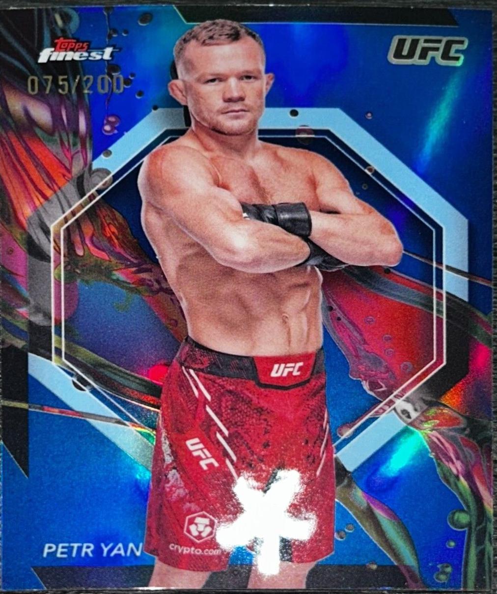 Petr Yan 2024 Topps Finest UFC Base Common #46 Blue Refractor