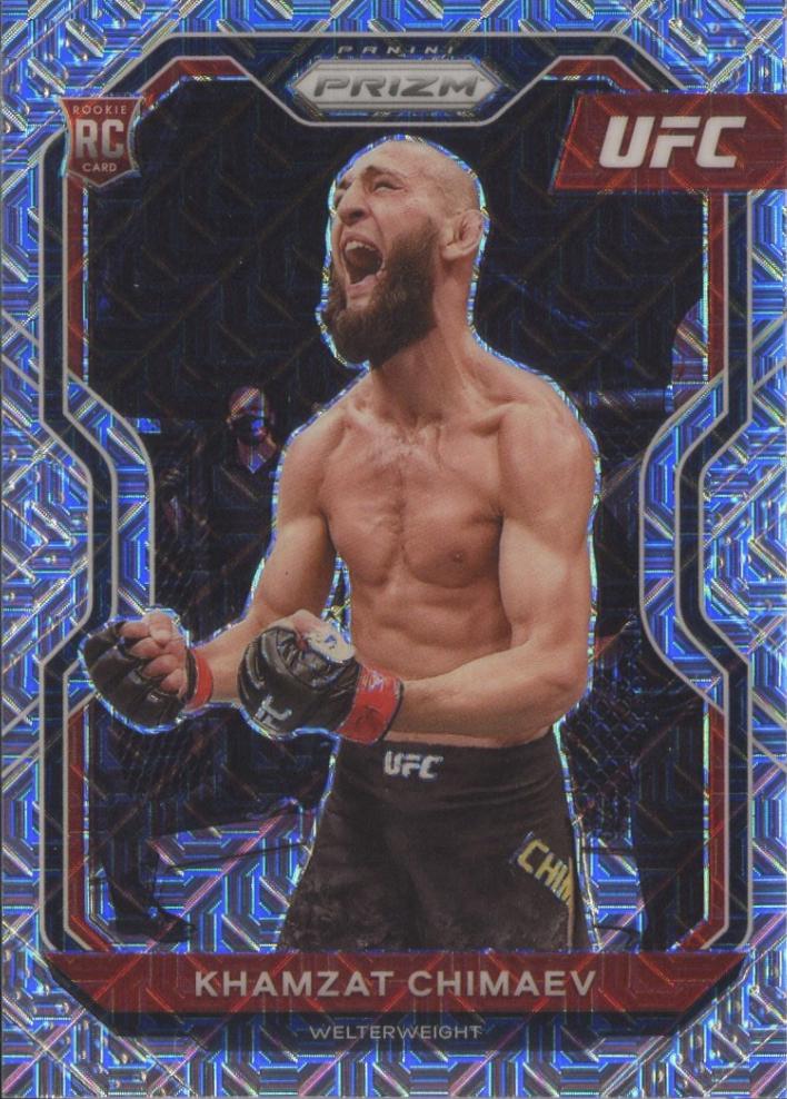 Khamzat Chimaev 2021 Panini Prizm UFC Base #7 Mojo
