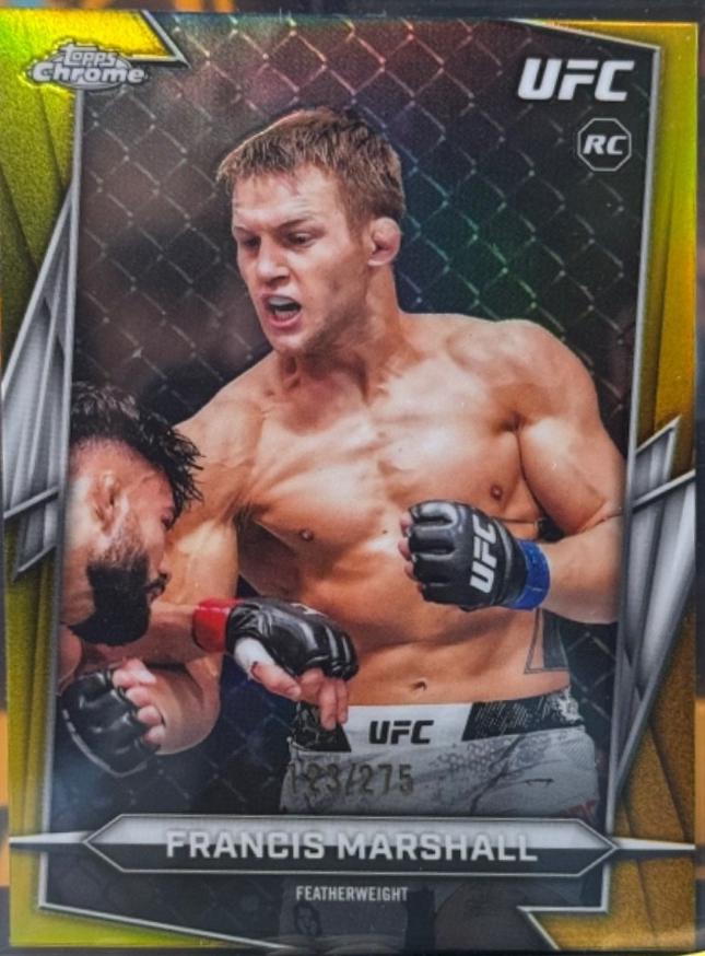 Francis Marshall 2026 Topps Chrome UFC Base #99 Yellow Refractor
