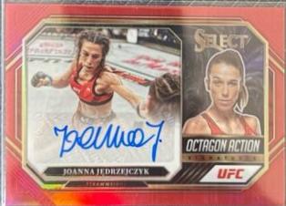 Joanna Jędrzejczyk 2023 Panini Select UFC Octagon Action Signatures #23 Black Disco