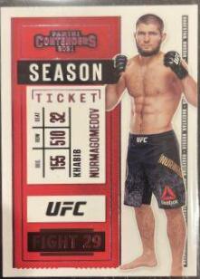 Khabib Nurmagomedov 2021 Panini Chronicles UFC Base Contenders Season Ticket #2 Pink