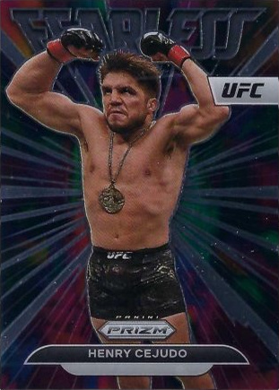Henry Cejudo 2023 Panini Prizm UFC Fearless #24 Green Pulsar