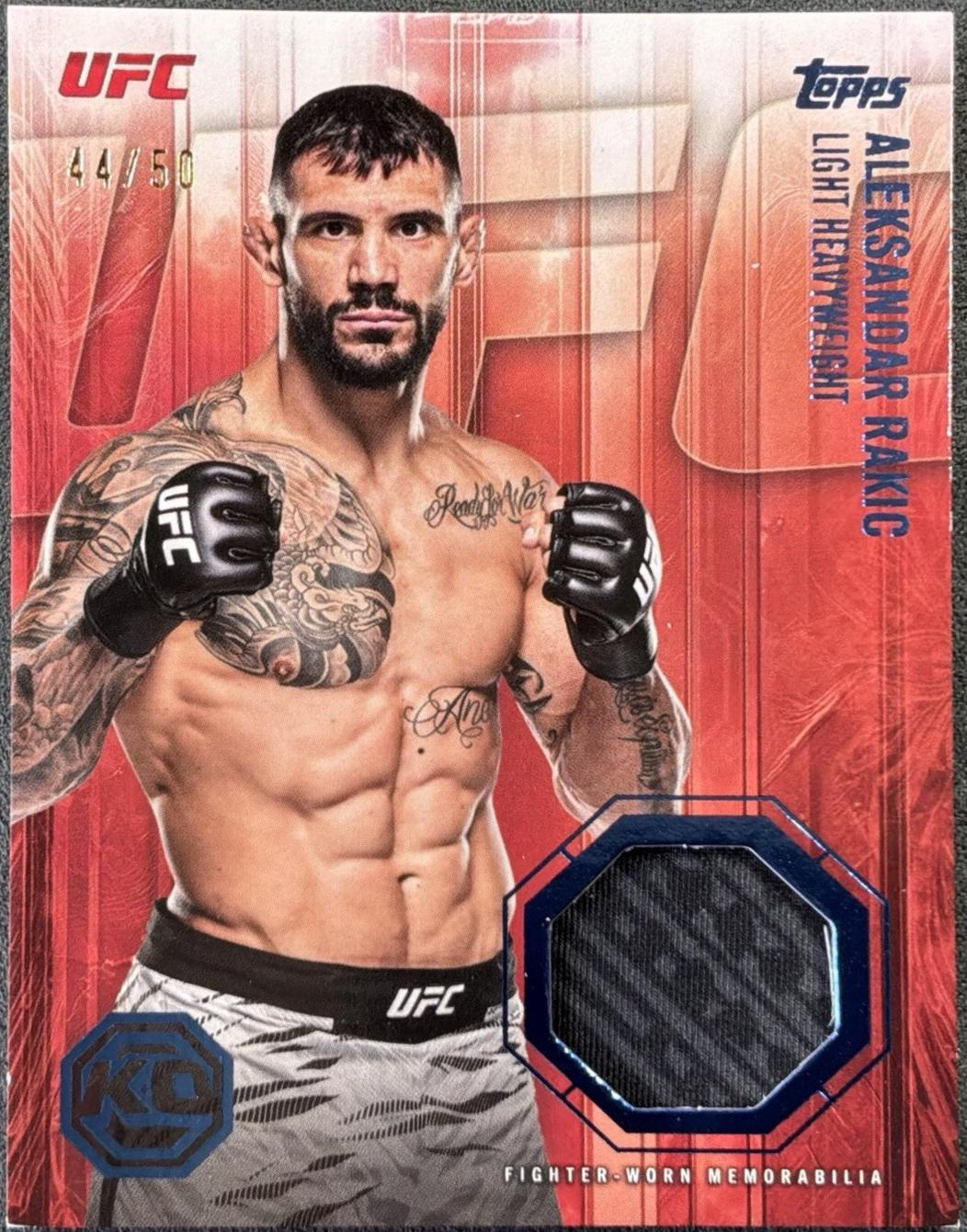 Aleksandar Rakic 2026 Topps Knockout UFC Knockout Relics #KOR-AR Red