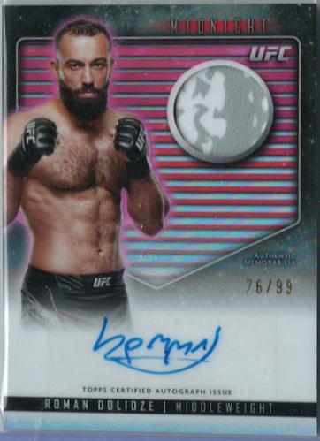Roman Dolidze 2024 Topps Midnight UFC Relic Autographs #RCA-RDO Twilight
