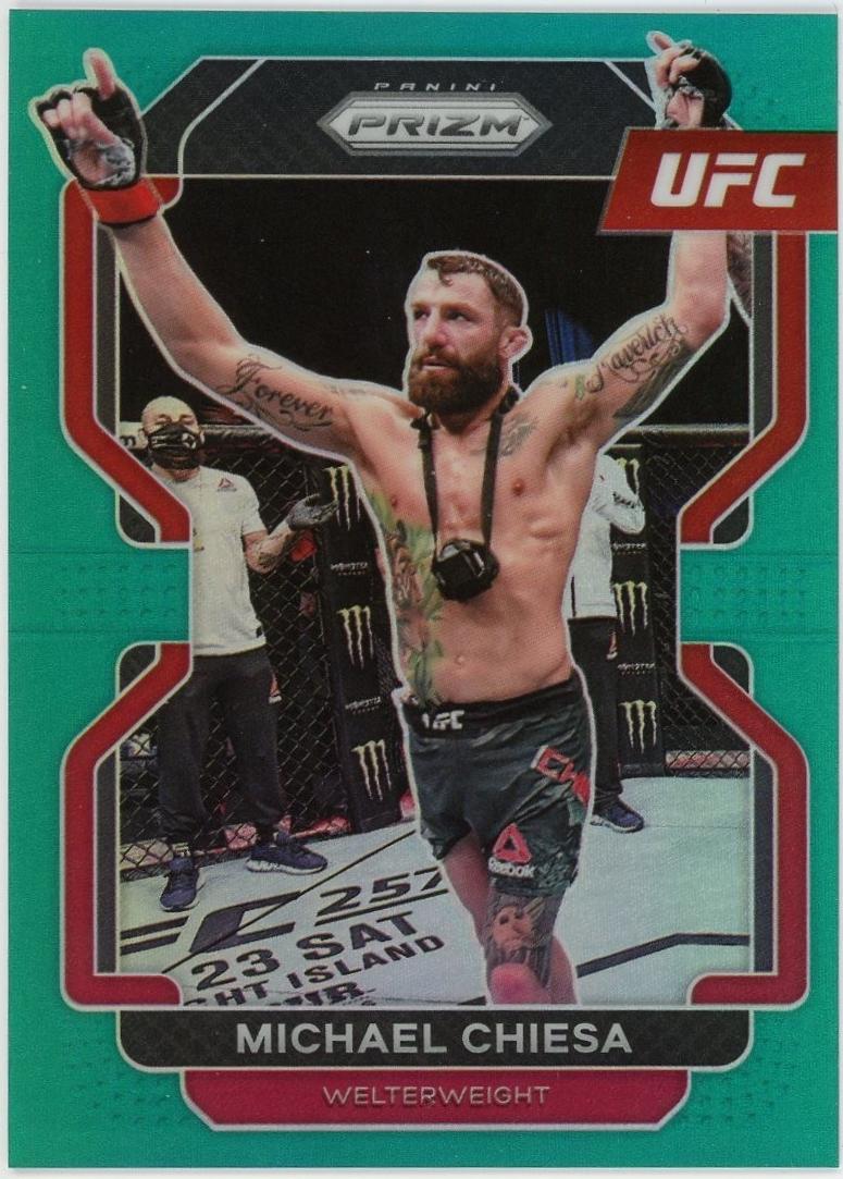 Michael Chiesa 2022 Panini Prizm UFC Base #110 Teal