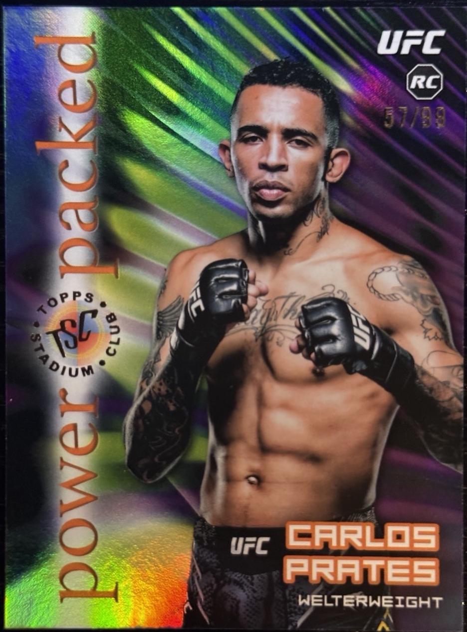 Carlos Prates 2025 Topps Stadium Club UFC Power Packed #PD-9 Black