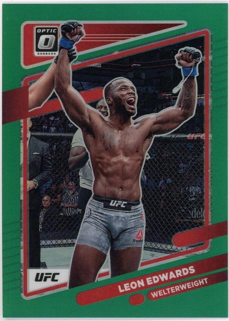Leon Edwards 2022 Panini Donruss Optic UFC Base #62 Green