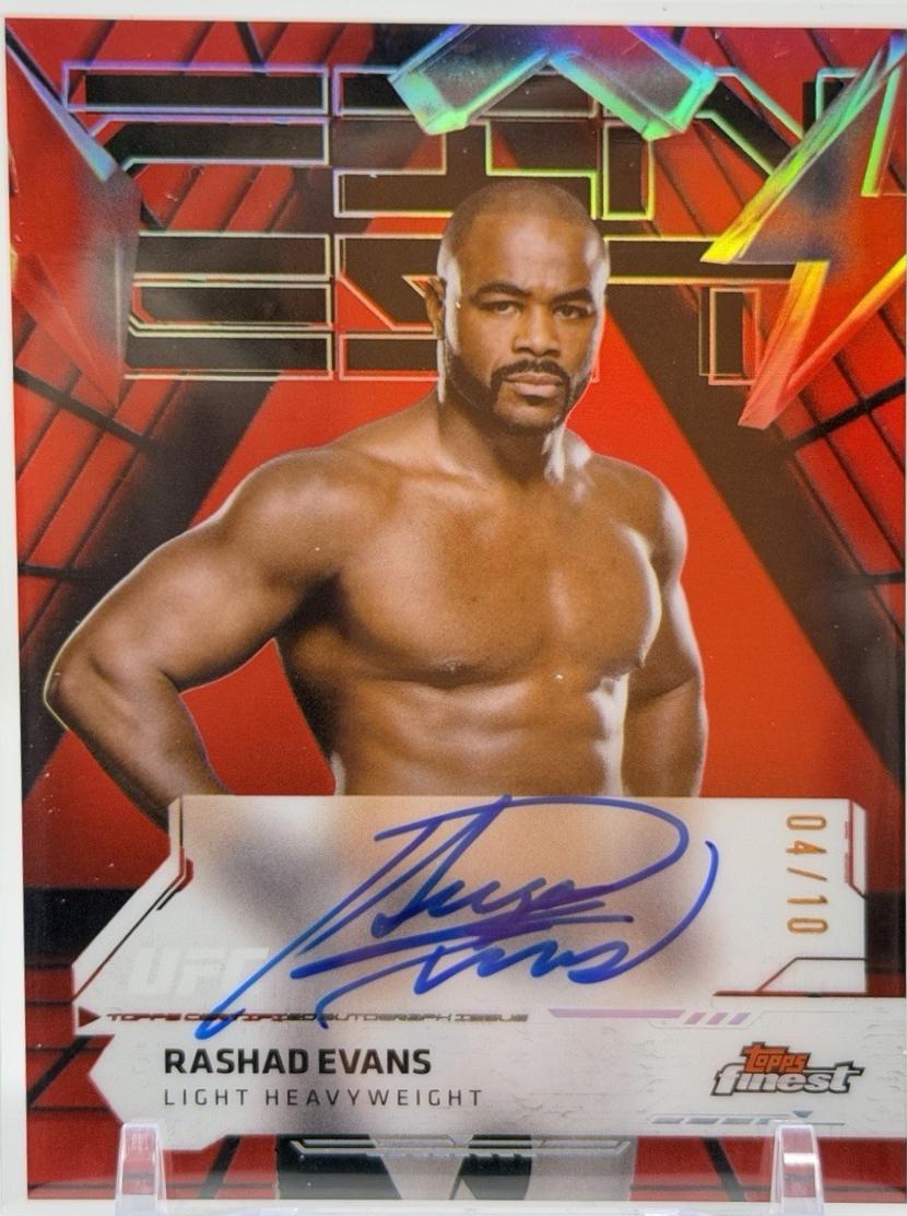 Rashad Evans 2025 Topps Finest UFC Finest Autographs #FA-RE Red Black Vapor Refractor