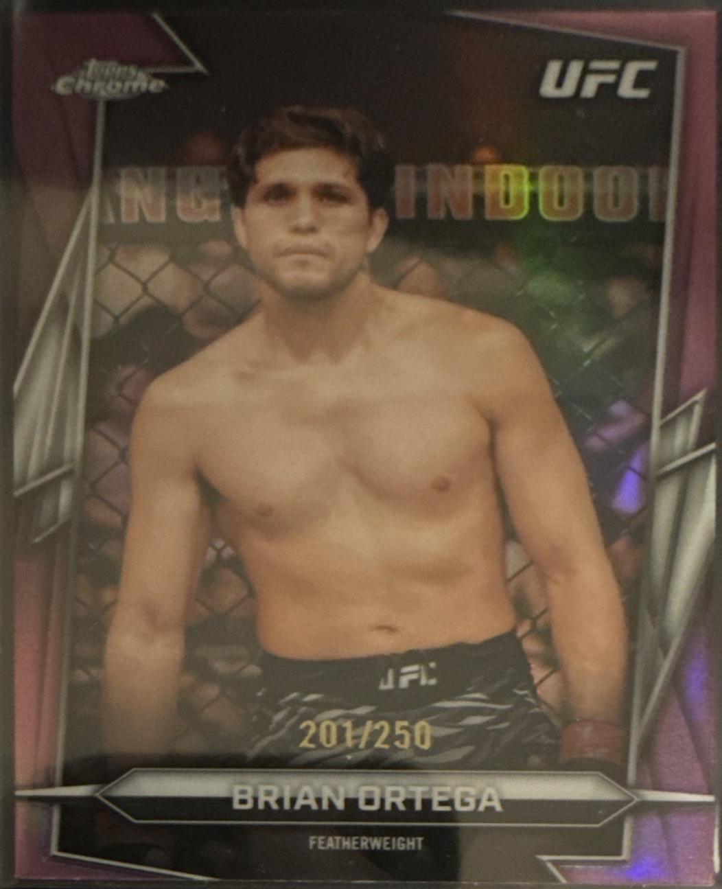 Brian Ortega 2026 Topps Chrome UFC Base #194 Pink Refractor