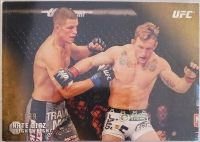 Nate Diaz 2015 Topps UFC Knockout Base #35 Gold