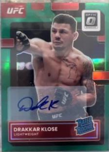 Drakkar Klose 2023 Panini Donruss Optic UFC Base Rated Rookies Signatures #114 Gold Stars