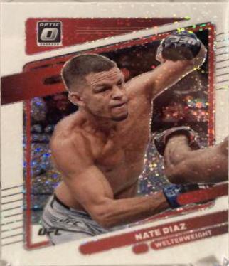 Nate Diaz 2022 Panini Donruss Optic UFC Base #23 White Sparkle