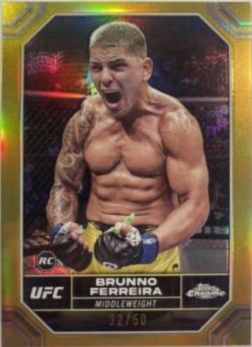 Brunno Ferreira 2024 Topps Chrome UFC Base #3 Gold Refractor