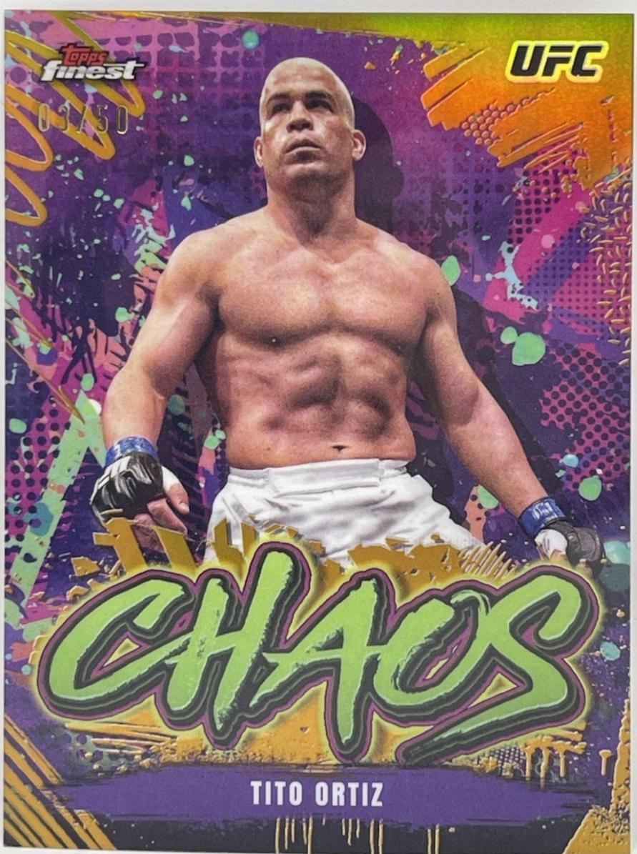 Tito Ortiz 2024 Topps Finest UFC Chaos #CHA-25 Gold Refractor