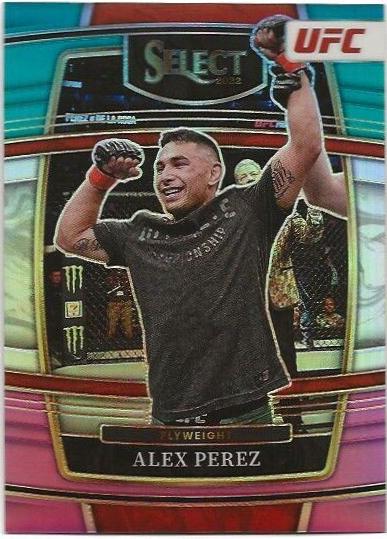 Alex Perez 2022 Panini Select UFC Concourse #92 Teal and Pink