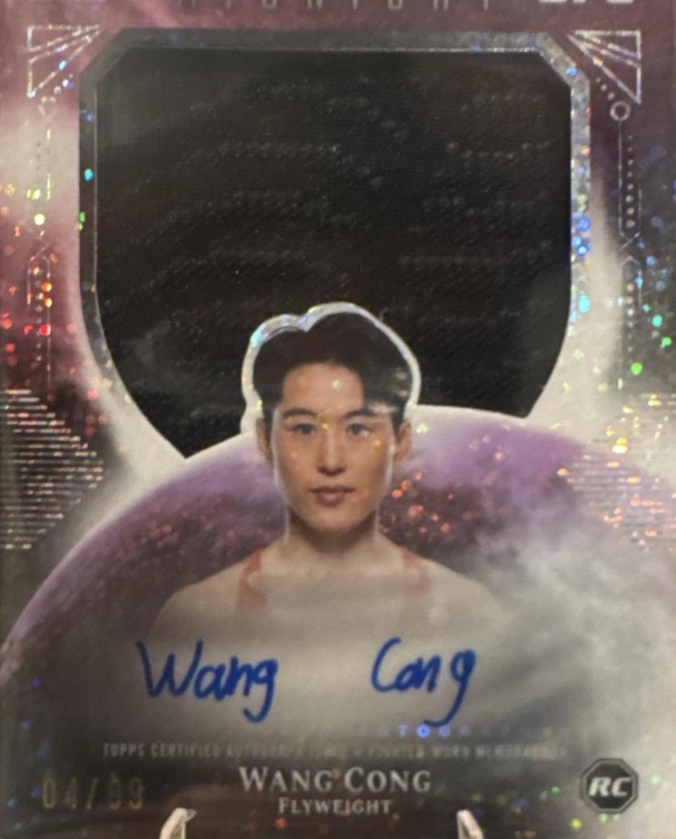 Wang Cong 2026 Topps Midnight UFC Rookie Relic Autographs #RRA-WC Twilight