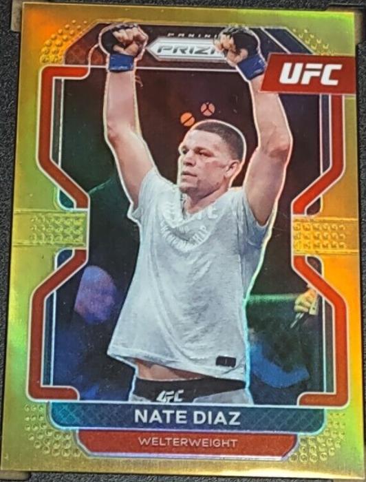 Nate Diaz 2022 Panini Prizm UFC Base #150 Gold