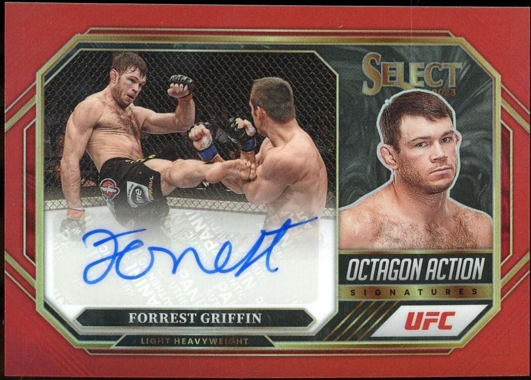 Forrest Griffin 2023 Panini Select UFC Octagon Action Signatures #12 Red