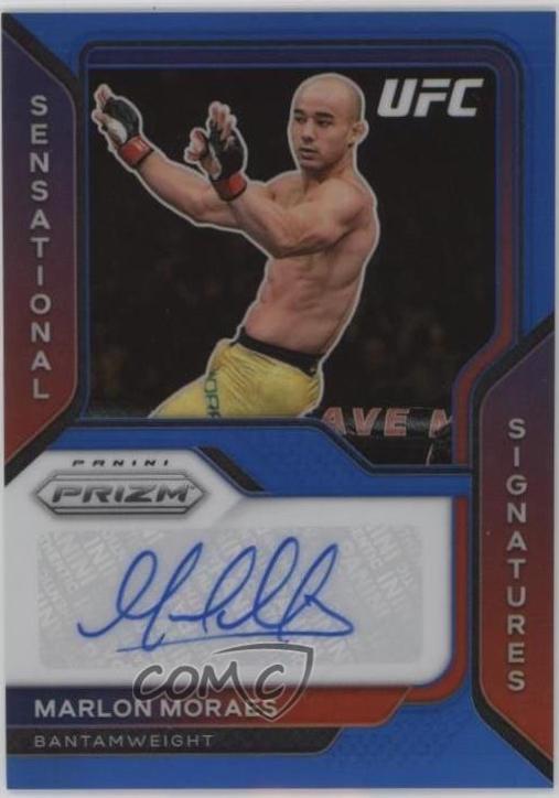 Marlon Moraes 2021 Panini Prizm UFC Sensational Signatures #SS-MMS Blue