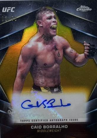 Caio Borralho 2024 Topps Chrome UFC Chrome Veteran Autographs #CVA-CBO Gold Refractor