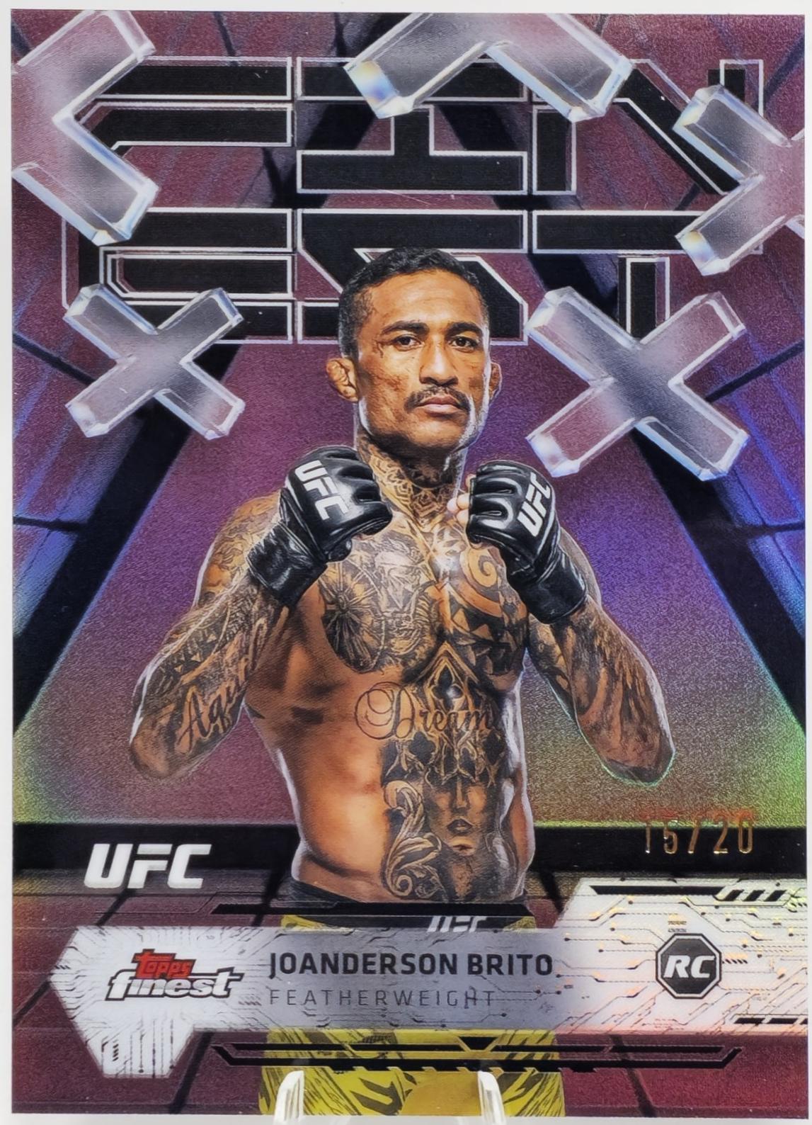 Joanderson Brito 2025 Topps Finest UFC Base Common #27 Red Black Vapor Refractor