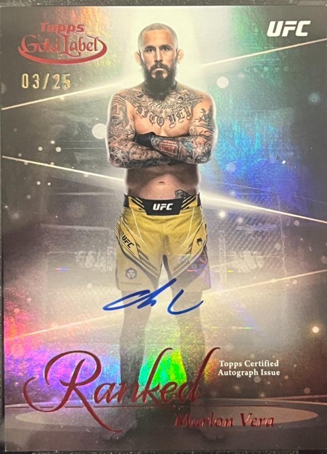 Marlon Vera 2024 Topps Gold Label UFC Ranked Ink #RIK-MVE Red