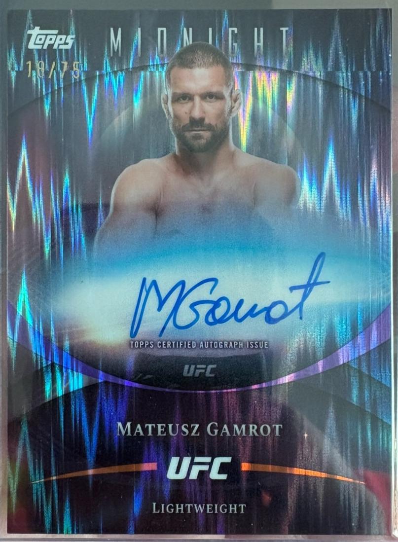 Mateusz Gamrot 2026 Topps Midnight UFC Base Autographs #BAV-MG Dusk
