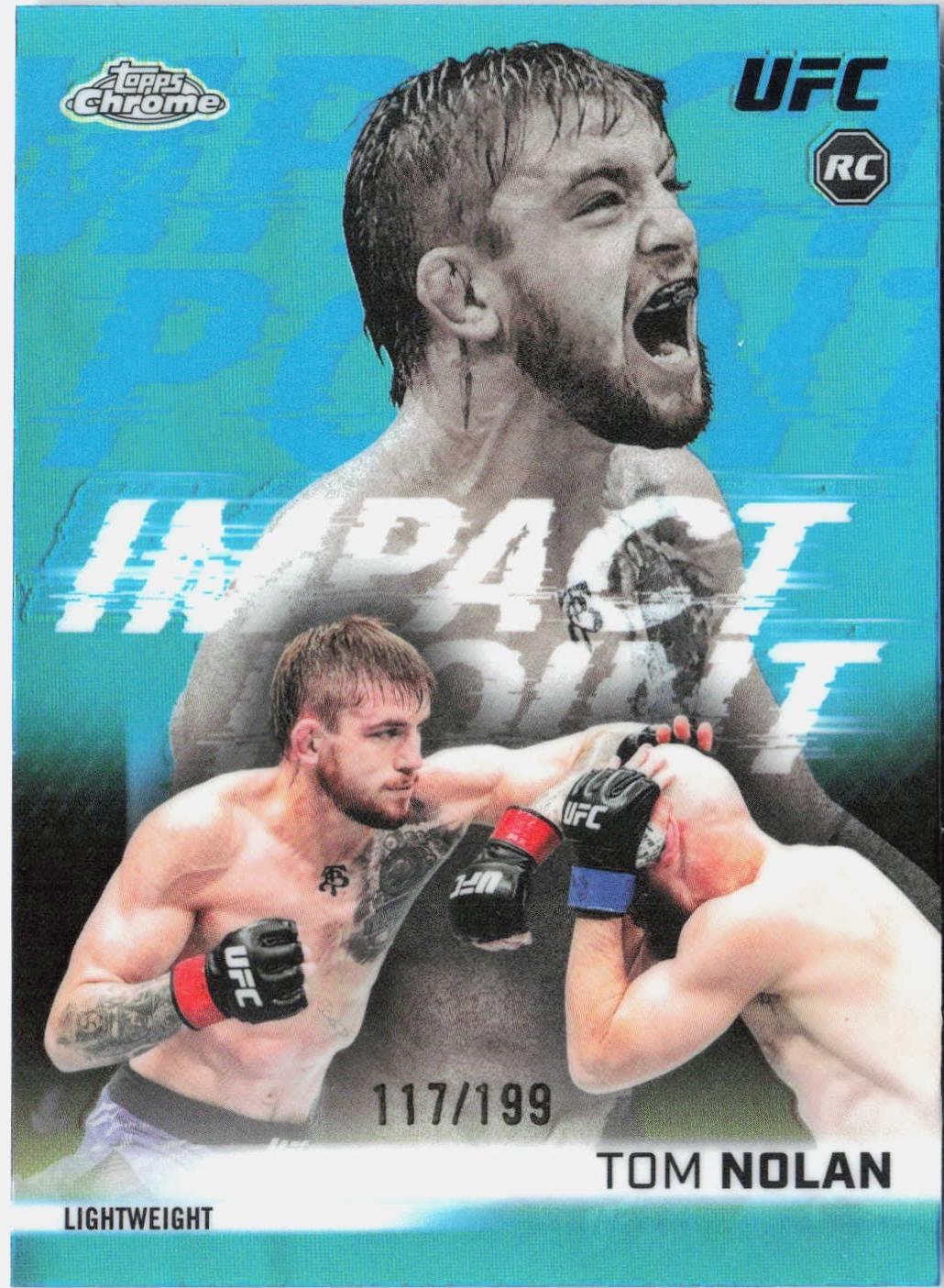 Tom Nolan 2026 Topps Chrome UFC Impact Point #IP-2 Aqua Refractor